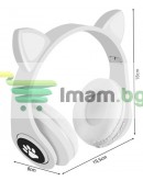 Безжични слушалки светещи котешки уши CAT EAR